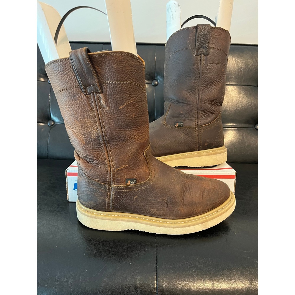 Justin Brown  Wedge Sole Pull On Boots